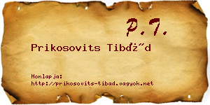 Prikosovits Tibád névjegykártya